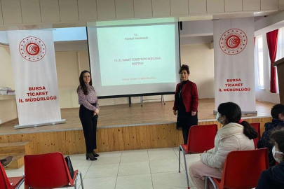Bursa, Tüketici Koruma Haftası Etkinliklerinde Öğrenciler Bilgilendirildi 