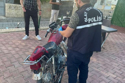 Adıyaman'da park halindeki motosiklet çalıntı çıktı