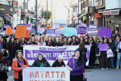 Bursa’da binlerce kadın adalet ve eşitlik için yürüdü
