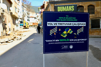 Gemlik'in köklü caddesi'nde önemli çalışma