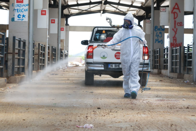 Osmangazi’de kurban pazarları ilaçlanarak dezenfekte edildi