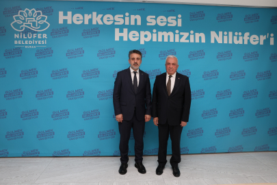 Başkan Şadi Özdemir, Şahin Biba'yı ağırladı